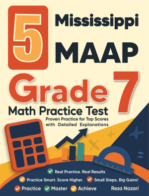 5 Mississippi MAAP Grade 7 Math Practice Tests cover