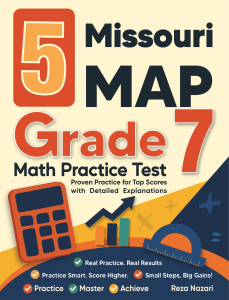 5 Missouri MAP Grade 7 Math Practice Tests cover