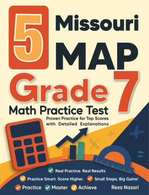 5 Missouri MAP Grade 7 Math Practice Tests cover