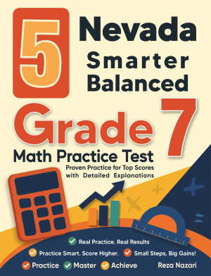 5 Nevada Smarter Balanced Grade 7 Math Practice Tests cover