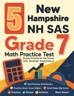 5 New Hampshire NH SAS Grade 7 Math Practice Tests cover