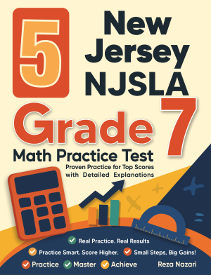 5 New Jersey NJSLA Grade 7 Math Practice Tests cover