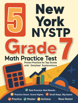 5 New York NYSTP Grade 7 Math Practice Tests cover