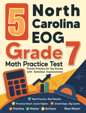 5 North Carolina EOG Grade 7 Math Practice Tests cover