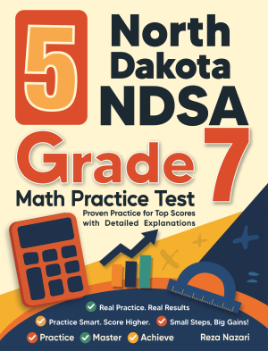 5 North Dakota NDSA Grade 7 Math Practice Tests cover