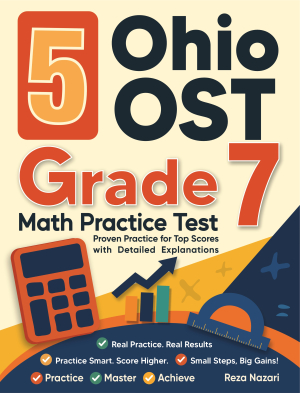 5 Ohio OST Grade 7 Math Practice Tests cover