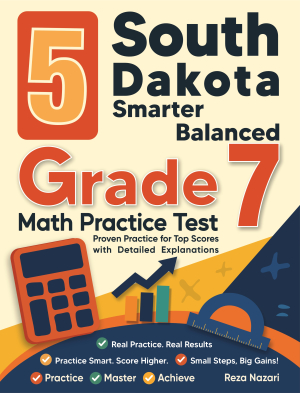 5 South Dakota Smarter Balanced Grade 7 Math Practice Tests cover