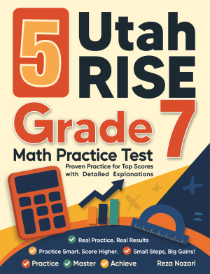 5 Utah RISE Grade 7 Math Practice Tests cover