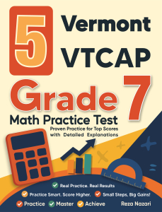 5 Vermont VTCAP Grade 7 Math Practice Tests cover