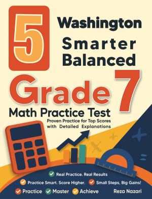 5 Washington Smarter Balanced Grade 7 Math Practice Tests cover