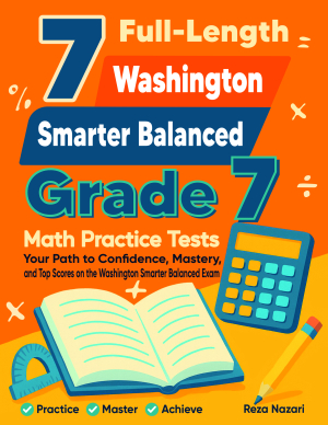7 Washington Smarter Balanced Grade 7 Math Practice Tests cover
