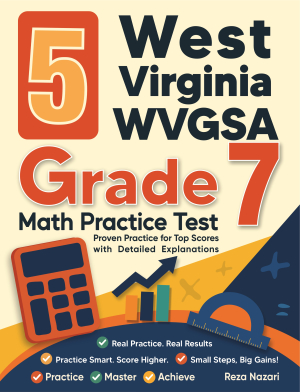5 West Virginia WVGSA Grade 7 Math Practice Tests cover