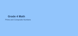 Prime and Composite Numbers for 4th Grade