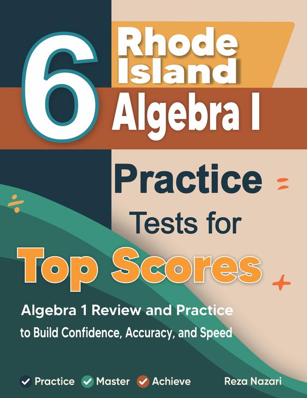 6 Rhode Island RICAS Algebra I Practice Tests for Top Scores cover