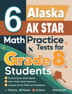 6 Alaska AK STAR Grade 8 Math Practice Tests cover