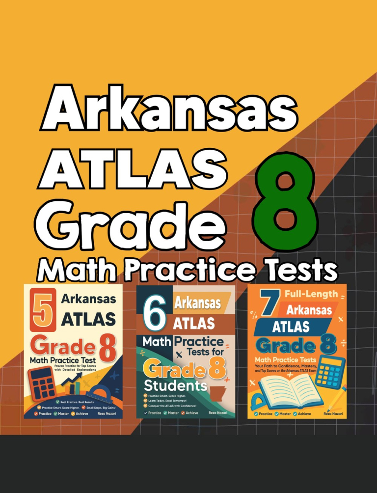 Arkansas ATLAS Grade 8 Math Preparation Bundle cover