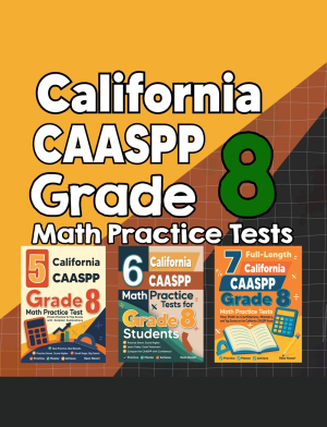California CAASPP Grade 8 Math Preparation Bundle cover