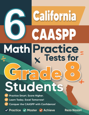 6 California CAASPP Grade 8 Math Practice Tests cover