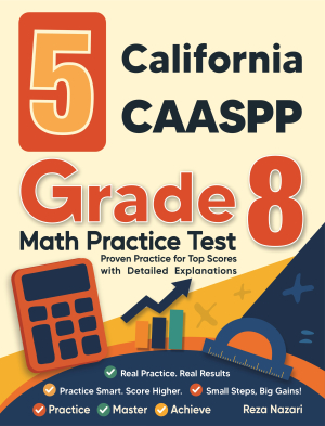 5 California CAASPP Grade 8 Math Practice Tests cover