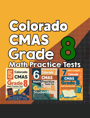 Colorado CMAS Grade 8 Math Preparation Bundle cover