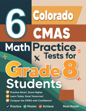 6 Colorado CMAS Grade 8 Math Practice Tests cover