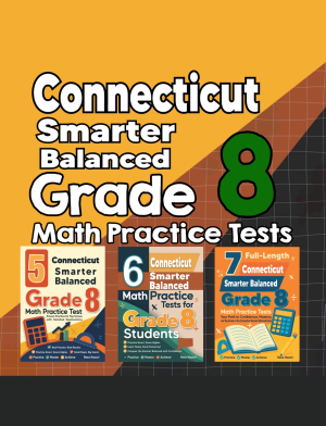 Connecticut Smarter Balanced Grade 8 Math Preparation Bundle cover