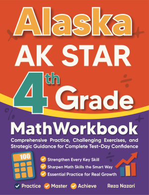 Alaska AK STAR 4th Grade Math Workbook cover
