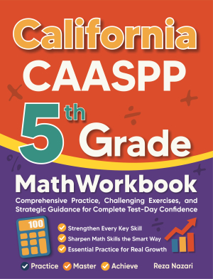 California CAASPP 5th Grade Math Workbook cover