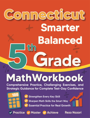 Connecticut Smarter Balanced 5th Grade Math Workbook cover