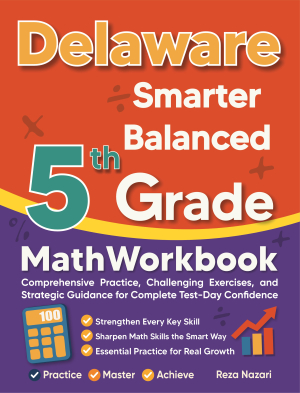 Delaware Smarter Balanced 5th Grade Math Workbook cover