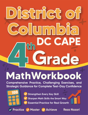 District of Columbia DC CAPE 4th Grade Math Workbook cover