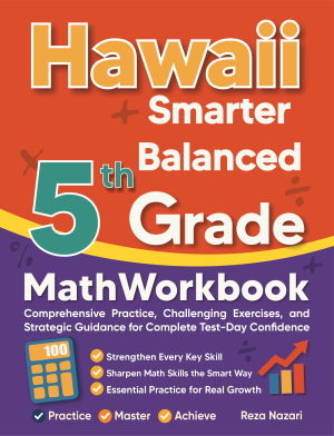 Hawaii Smarter Balanced 5th Grade Math Workbook cover