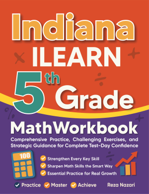 Indiana ILEARN 5th Grade Math Workbook cover