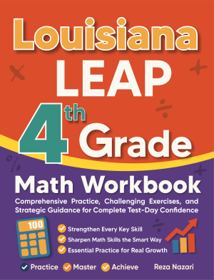 Louisiana LEAP 4th Grade Math Workbook cover