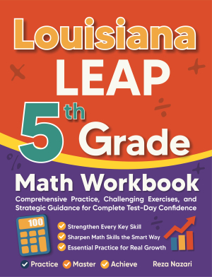 Louisiana LEAP 5th Grade Math Workbook cover