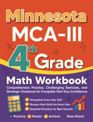 Minnesota MCA-III 4th Grade Math Workbook cover