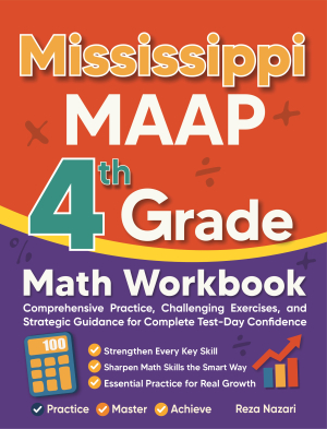 Mississippi MAAP 4th Grade Math Workbook cover