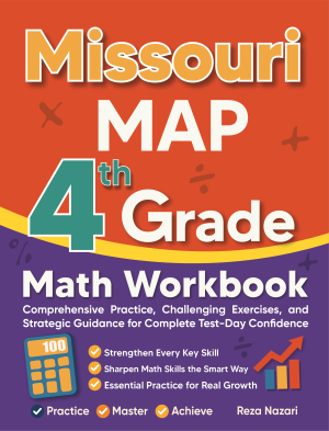 Missouri MAP 4th Grade Math Workbook cover