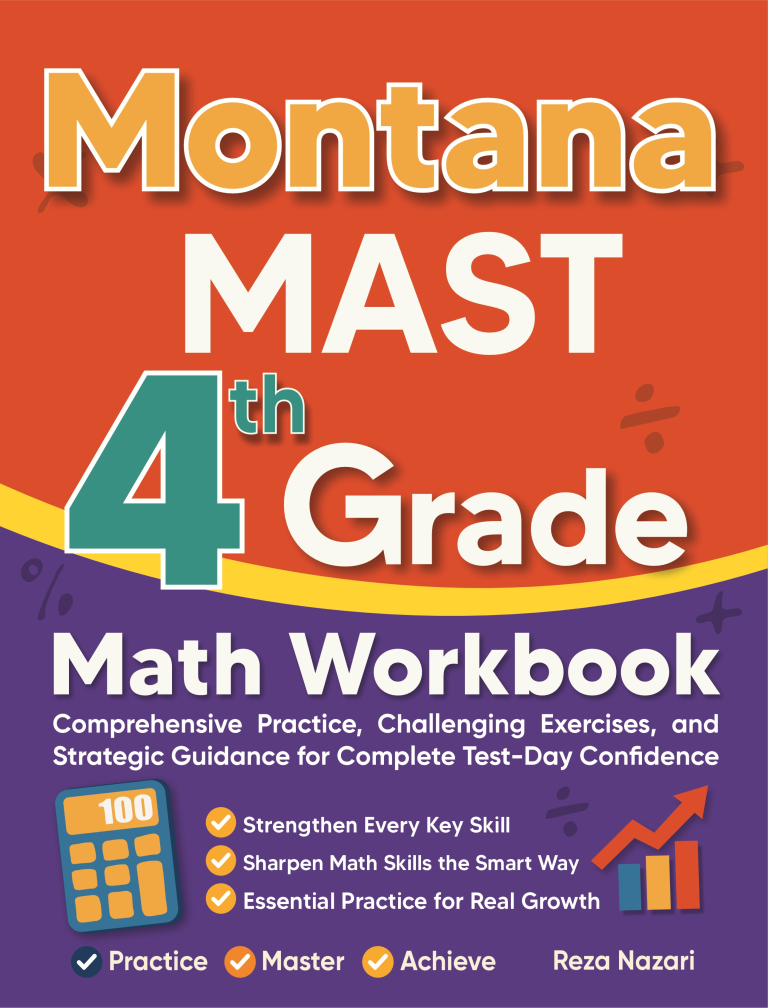 Montana MAST 4th Grade Math Workbook cover
