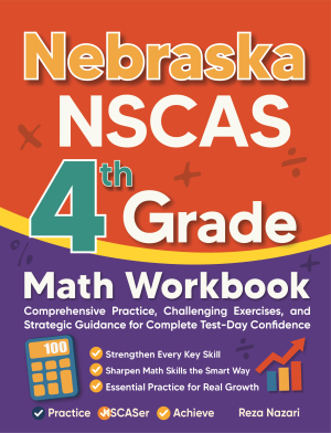 Nebraska NSCAS Growth 4th Grade Math Workbook cover