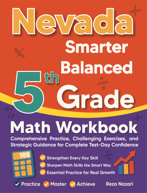 Nevada Smarter Balanced 5th Grade Math Workbook cover