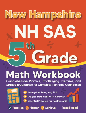 New Hampshire NH SAS 5th Grade Math Workbook cover