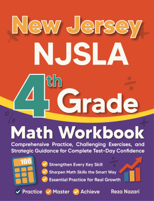 New Jersey NJSLA 4th Grade Math Workbook cover