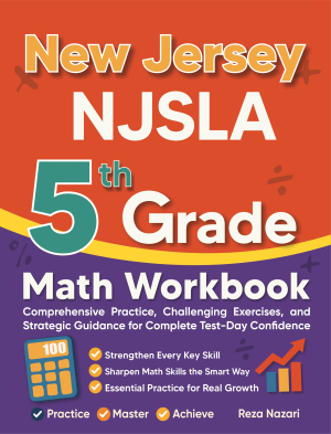 New Jersey NJSLA 5th Grade Math Workbook cover