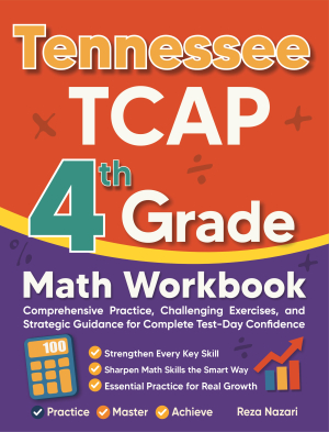 Tennessee TCAP 4th Grade Math Workbook cover