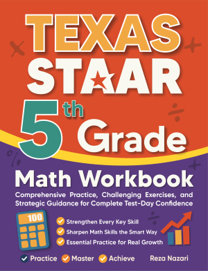 Texas STAAR 5th Grade Math Workbook cover