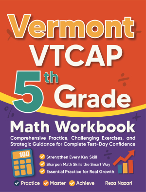 Vermont VTCAP 5th Grade Math Workbook cover
