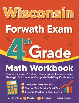 Wisconsin Forward Exam 4th Grade Math Workbook cover