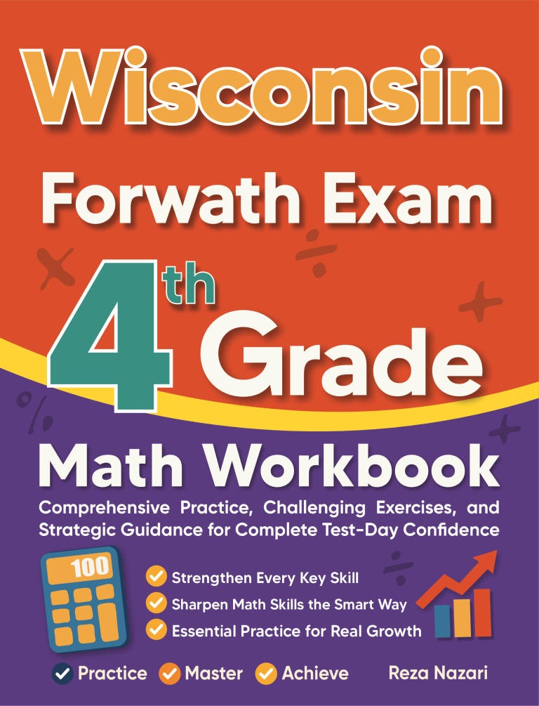 Wisconsin Forward Exam 4th Grade Math Workbook cover