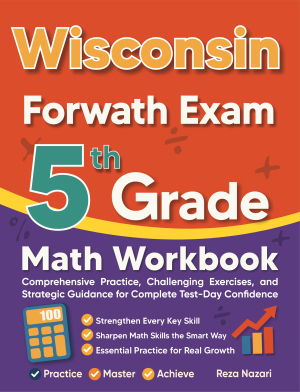 Wisconsin Forward Exam 5th Grade Math Workbook cover